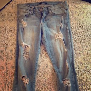 Flying monkey skinny jeans, distressed